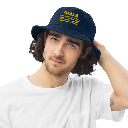 'MALA Poem Denim Bucket Hat