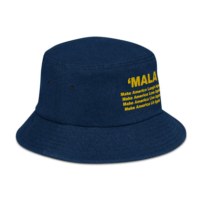 'MALA Poem Denim Bucket Hat