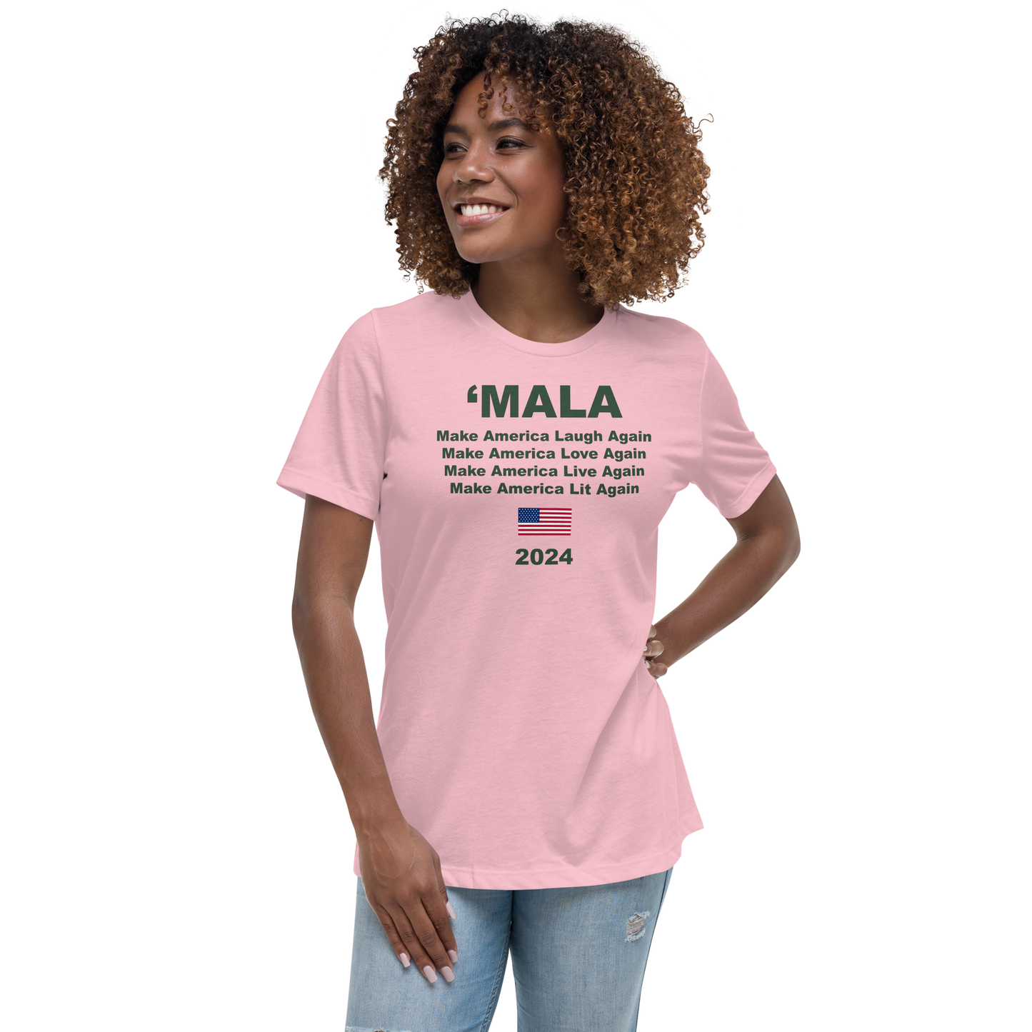 'MALA 2024 Women's Tee (Pink & Green)