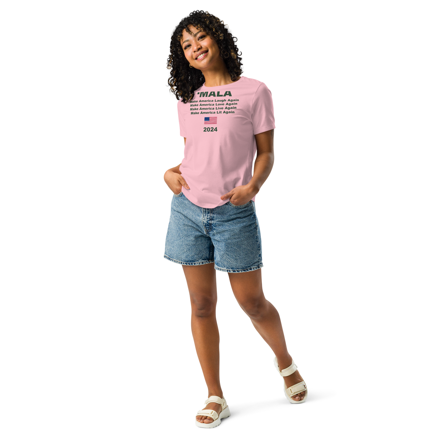 'MALA 2024 Women's Tee (Pink & Green)