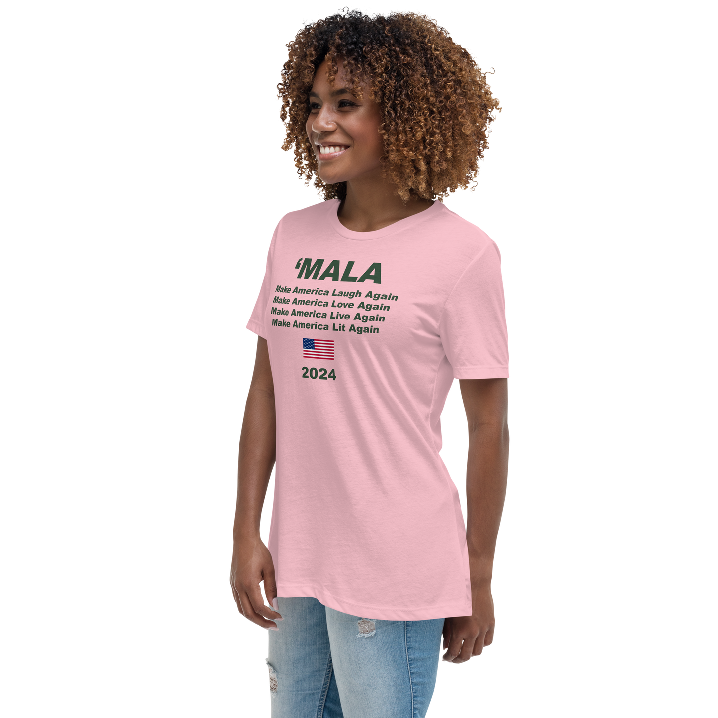 'MALA 2024 Women's Tee (Pink & Green)