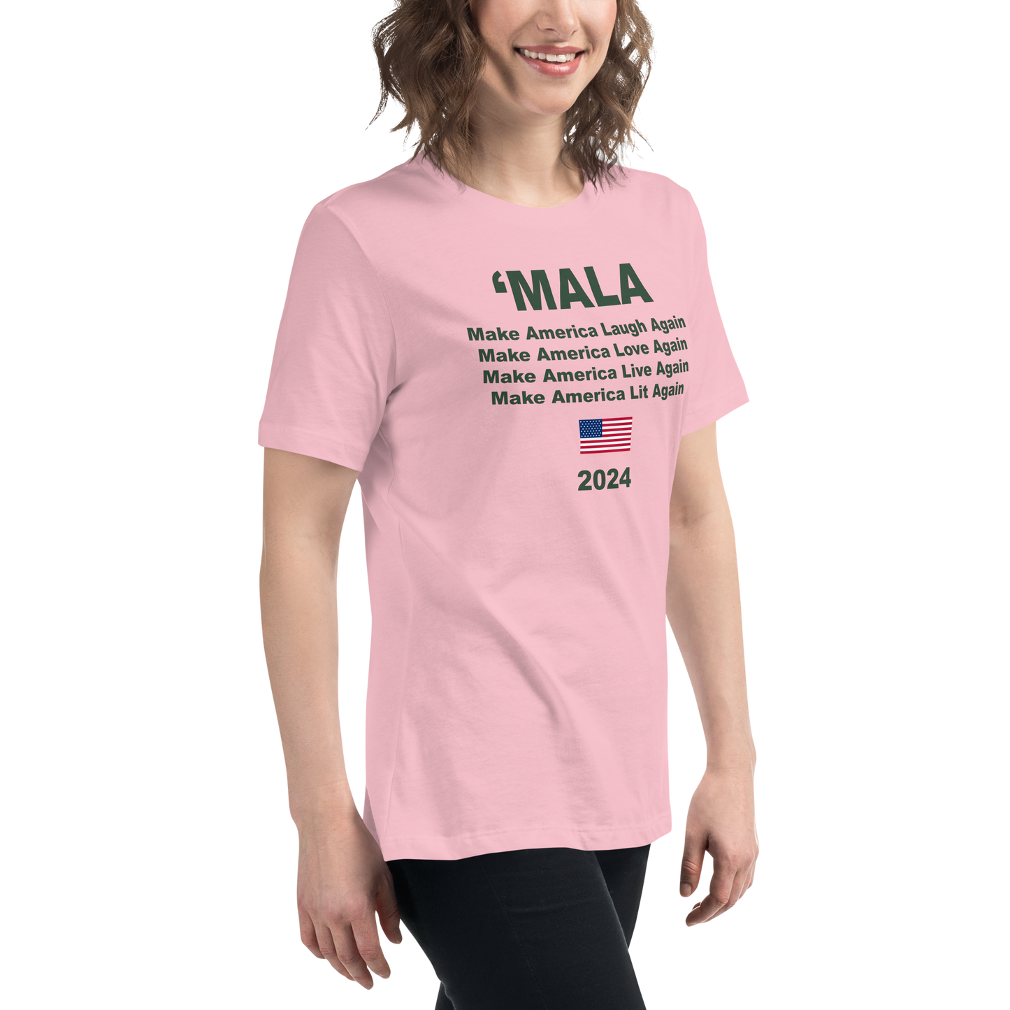 'MALA 2024 Women's Tee (Pink & Green)